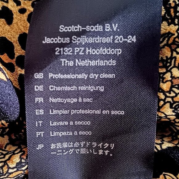Maison Scotch Chapeau Leopard Print Black Cropped Blazer - Picture 8 of 8